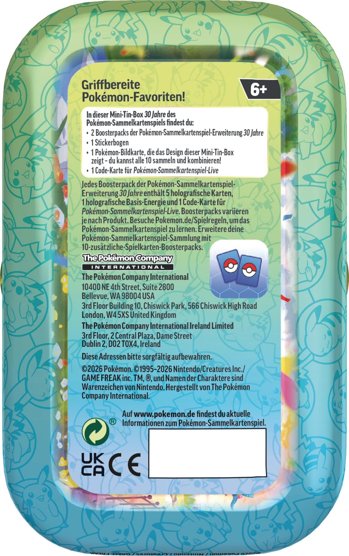 Pokémon-Sammelkartenspiel: Mini-Tin-Box 30 Jahre: Mew (Tag)